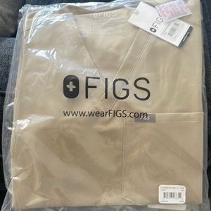 FIGS Catarina Scrubs Top - Sandstone - XXS